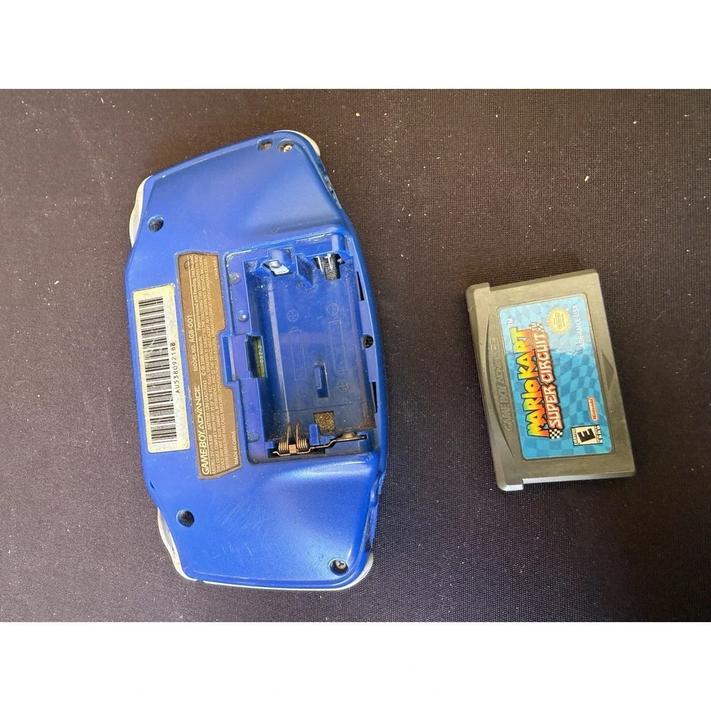 Nintendo Game Boy Advance Blue Toys R Us Edition Powers On Mario Kart Game